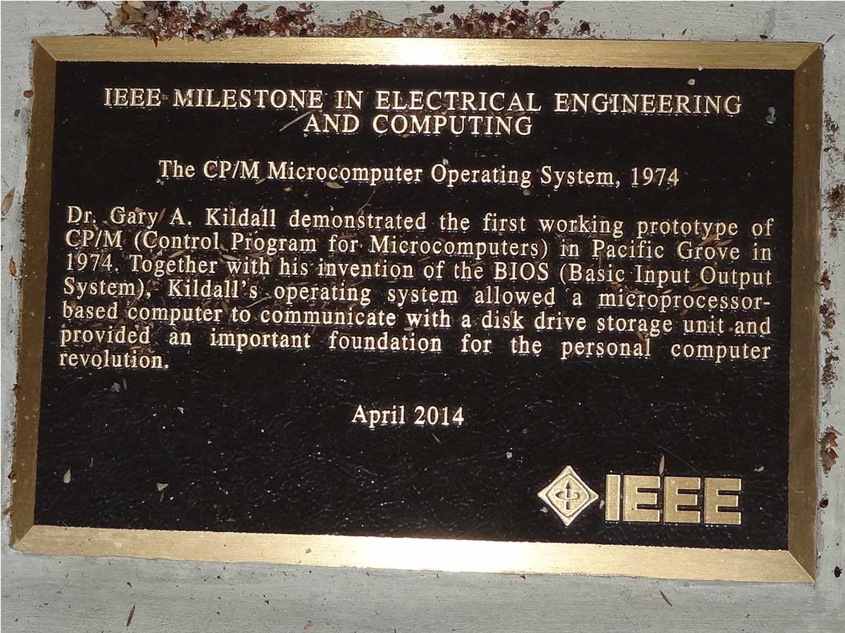 In April 2014, the city of Pacific Grove installed a commemorative plaque outside Kildall's former residence