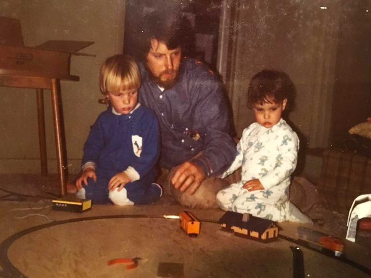 Gary with his kids Scott and Kristin, ca 1973