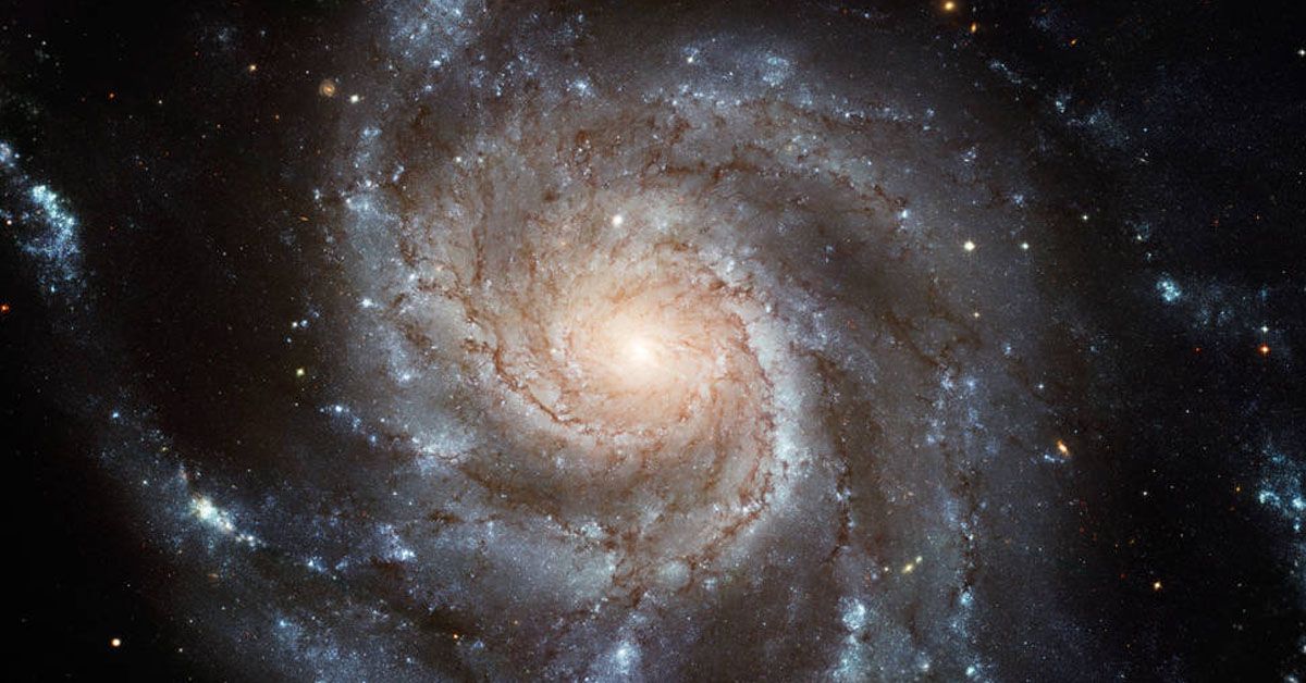 The impressive Hubble's snapshot showcasing the sprawling majesty of the Pinwheel Galaxy, M101